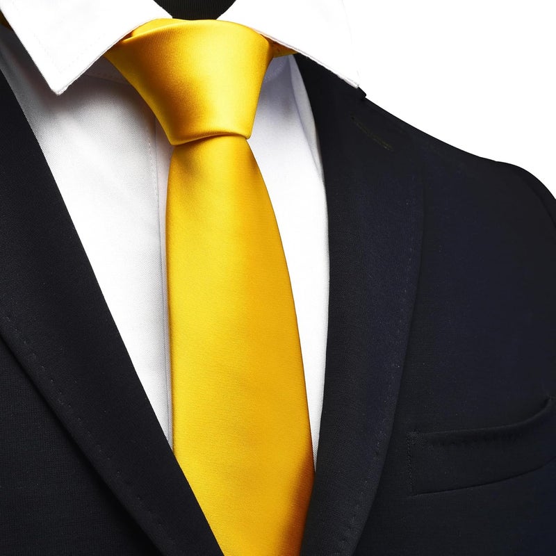 Branduce 3.15"（8cm） Mens Solid Satin Tie Pre-tied Adjustable Zipper Necktie for Business and Wedding - Image 3